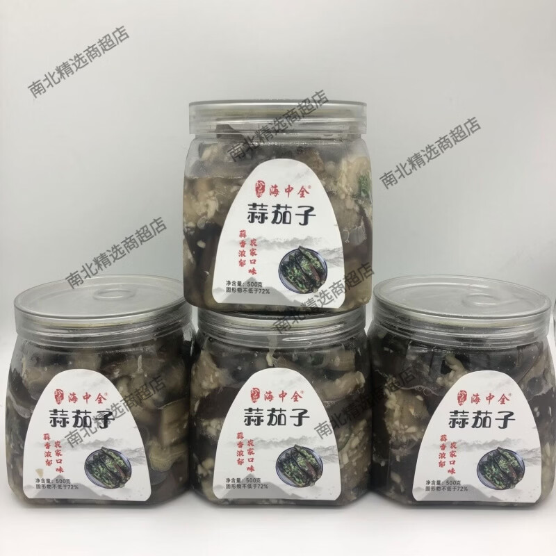蒜茄子东北特产下饭搭档下酒菜咸菜速食传统纯手工网红回忆 蒜茄子一罐装500克货真价实