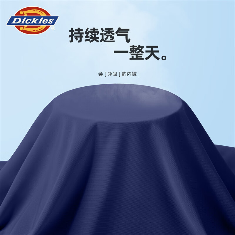 Dickies冰丝阿罗裤男款加长内裤宽松夏季运动速干短裤裸感无痕大码四角裤 灰色+蓝色+深粉色 3条 XL 【适合120-150斤】