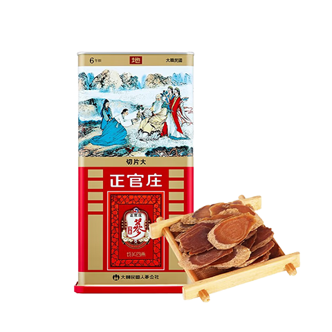 正官庄原装进口高丽参[地]6年根切片大(150g) 人参红参片滋补品补品