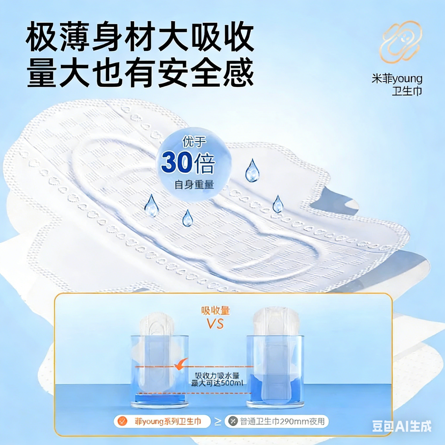 米菲Miffy卫生巾医护级蚕丝面层敏感肌可用日夜用姨妈巾卫生棉生理裤 190迷你巾1包+240日用3包+300夜用4包+安睡裤3包M-L