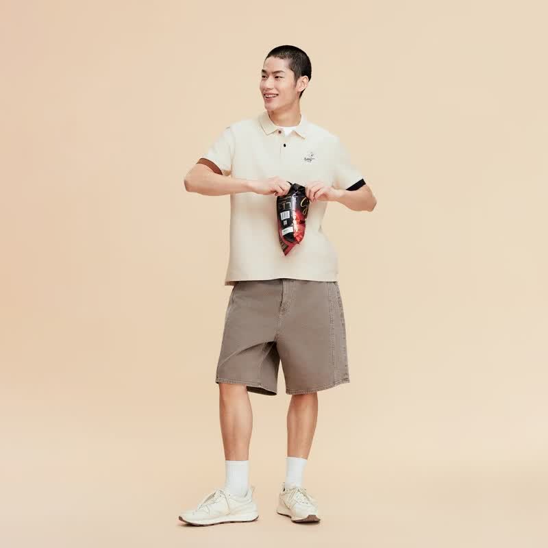杰克·琼斯(JACK&JONES)【轻松海鸥系列】26年夏季polo衫男【凉感】休闲翻领短袖t恤男装 A42奶白 M (175)