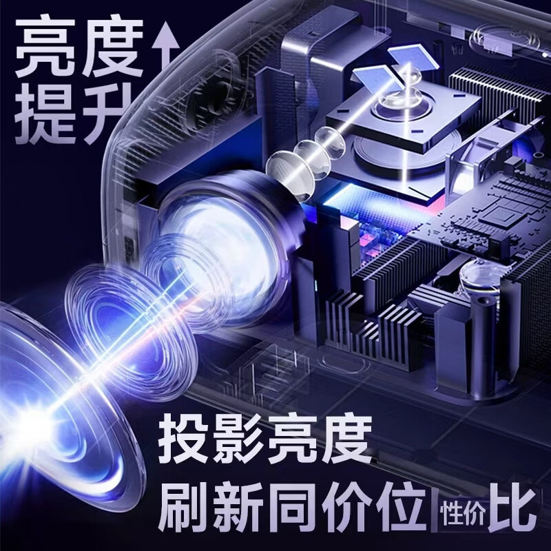 2026最新款投影仪家用超高清便携一体式云台投影机客厅卧室投墙无线投屏百寸大屏家庭影院 R8pro超清投影仪+自动对焦 高清超亮+白墙直投