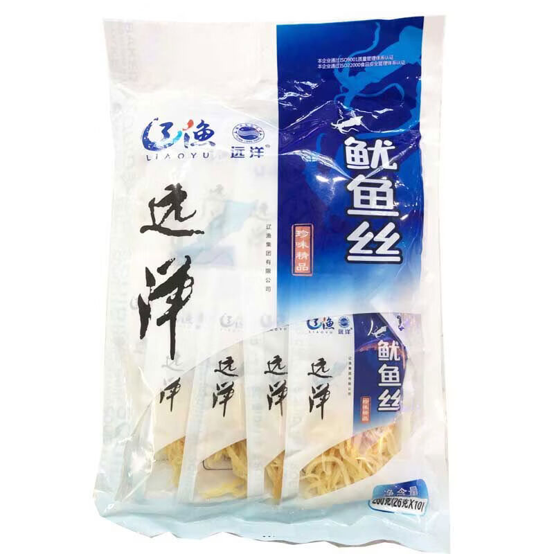 遠(yuǎn)洋送產(chǎn)遼漁260魷魚絲2610袋即食烤魷魚 260魷魚絲*1袋無