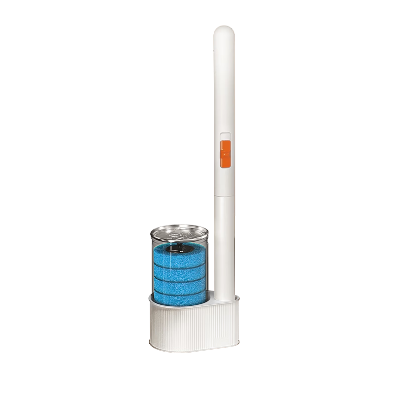 得力（deli）一次性马桶刷含替换头*7 即用即抛刷头带清洁液可溶解杀菌去污渍
