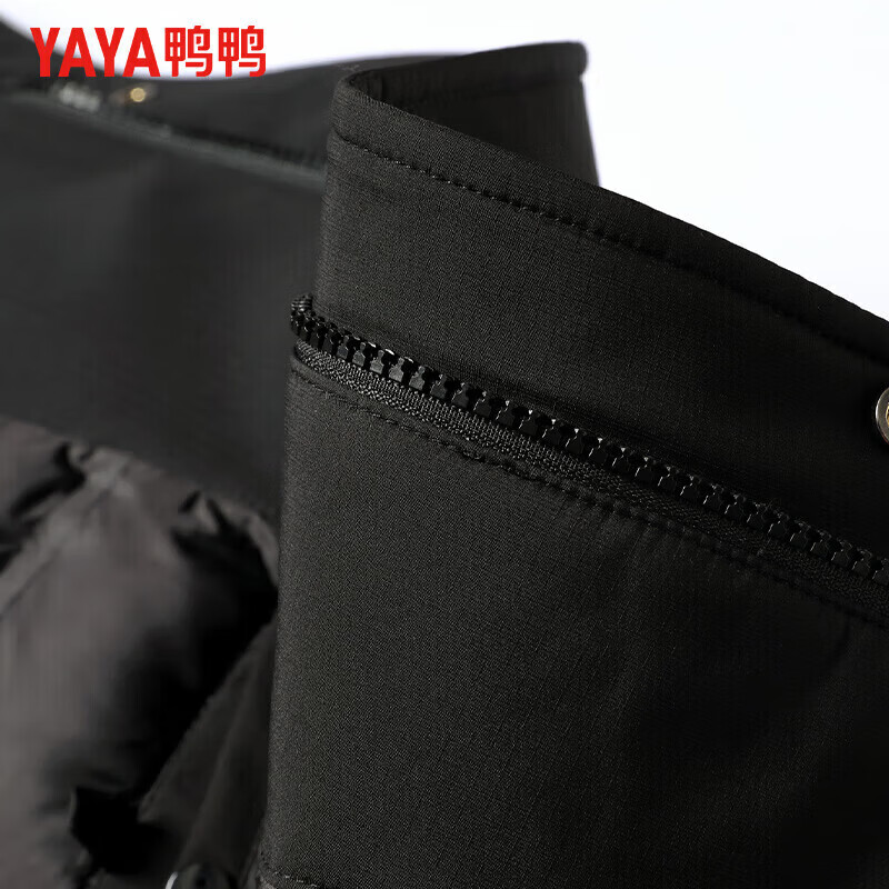 鸭鸭（YAYA）羽绒服男短款连帽宽松厚款保暖中青年2025冬季新年户外工装外套 卡其 2XL 185(建议155-170斤)