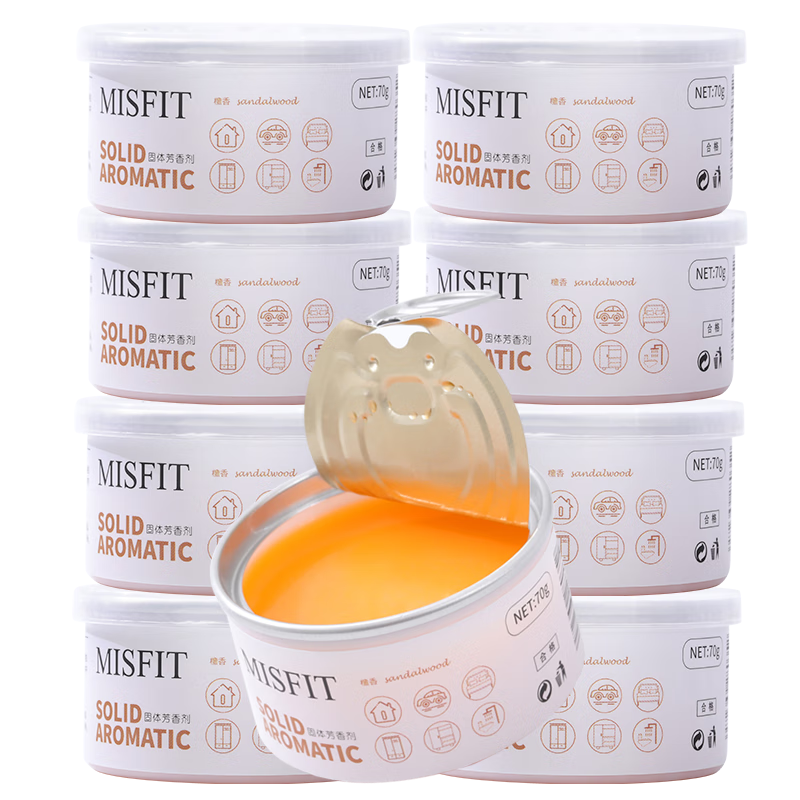 MISFIT固體芳香劑70g*9盒裝 檀香 衛(wèi)生間香薰廁所香氛除味空氣清新劑