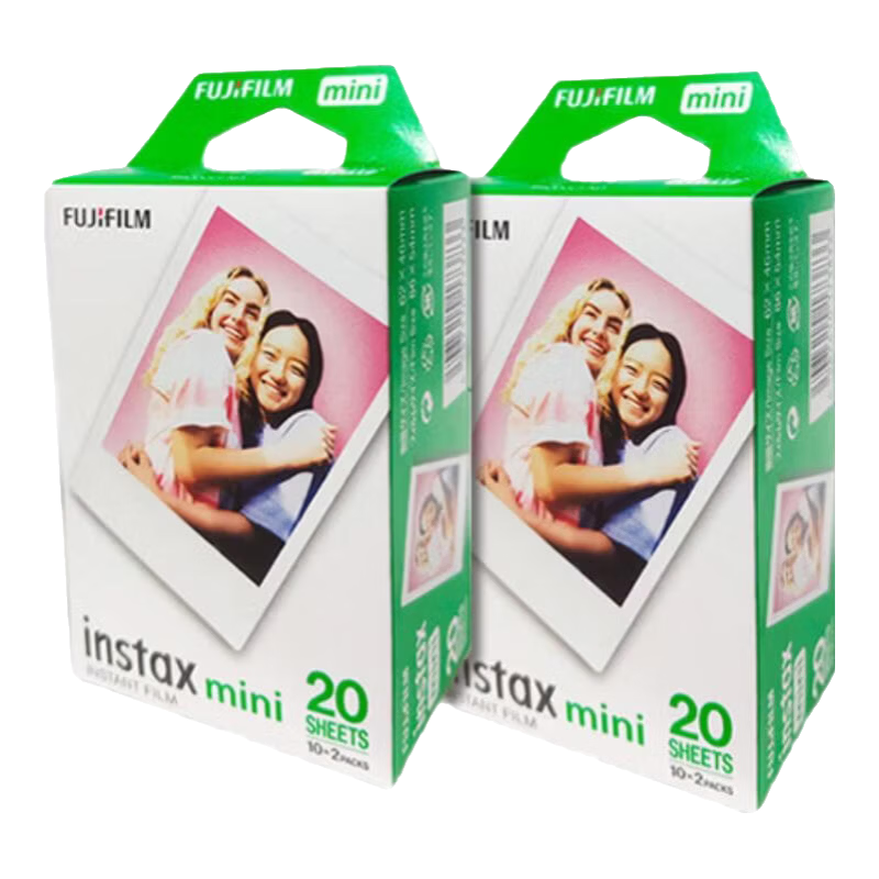 富士（FUJIFILM）【顺丰包邮】instax mini拍立得相纸mini12迷你白边三寸相片纸照片适用MINI12/11/7+/40等机型通用 白边mini相纸 40张（现货） 【全新正品 顺丰包邮】