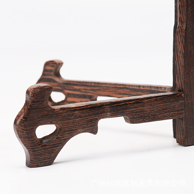 山头林村鸡翅木普洱茶架塑料普洱架茶饼架礼品架展示架七子饼架茶具配件批 本色 月牙复古茶架-福鼎白茶