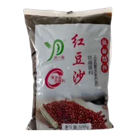 红豆沙馅料青团豆沙包蛋黄酥驴打滚吐司面包烘焙原料零添加防腐剂 红豆沙500g*1袋