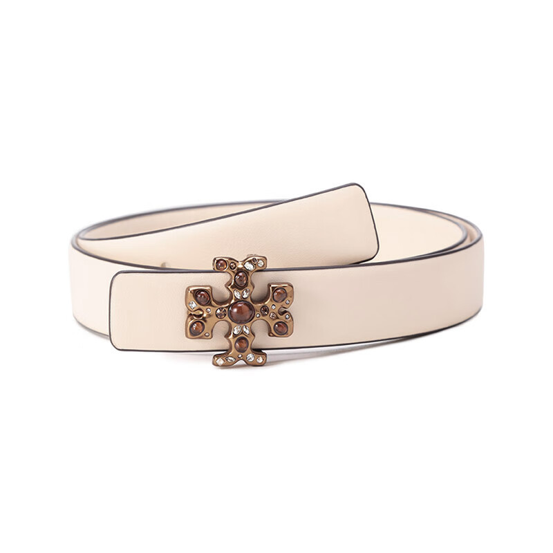 托里伯奇(tory burch)汤泊丽琦 女士kira系列双t logo板扣式皮带腰带