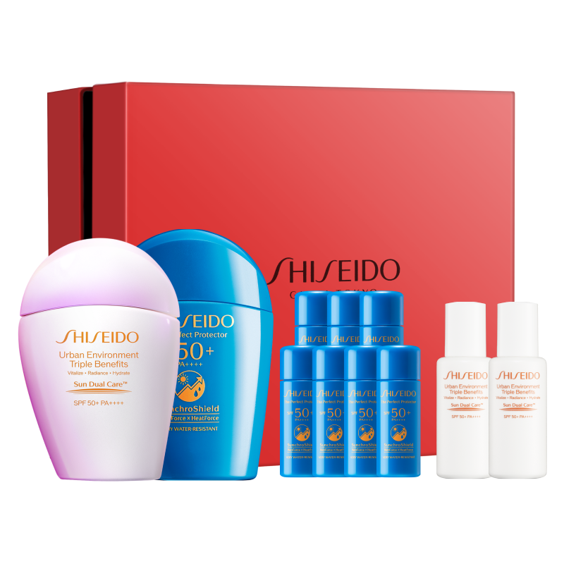 資生堂（SHISEIDO）藍(lán)胖子50ml+粉胖子30ml 防曬霜通勤戶外防曬乳 蝴蝶節(jié)禮物送女友