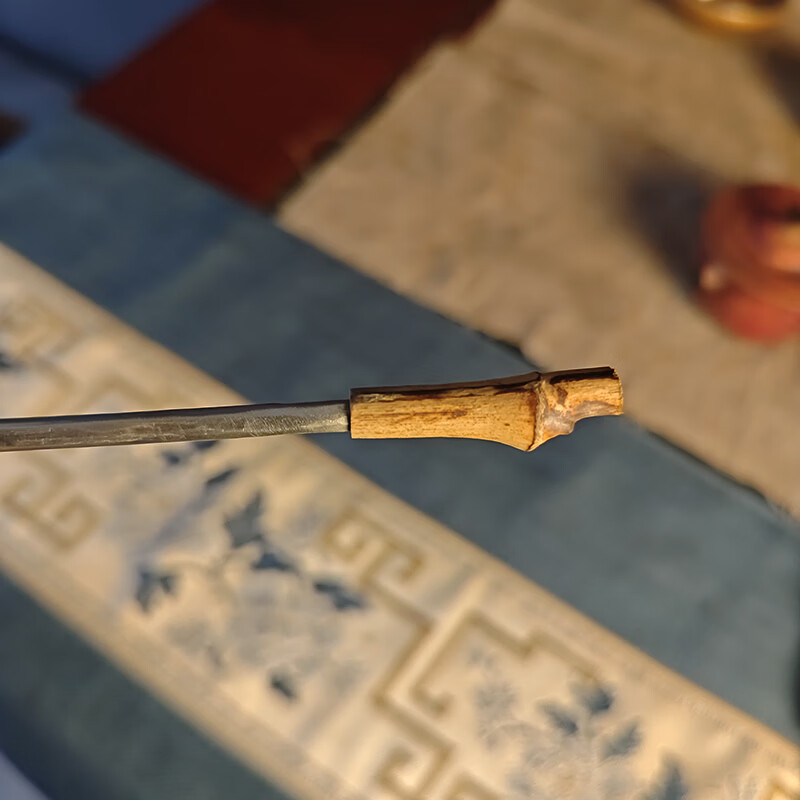 纯锡手工树叶造型锤纹茶则茶匙茶拨套组复古功夫茶具配件 纯锡叶子茶则茶拨套装