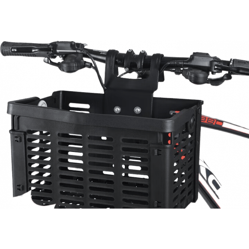 西騎者自行車車筐山地電動前車籃可折疊后貨架車框前掛通用菜籃子 黑色【可折疊】
