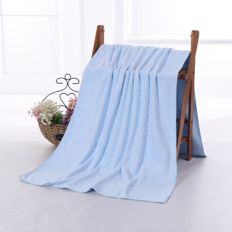 ��ɭ70X140��ϸ��άԡ��ѹ����ͨС����ˮ����ԡ�� ǳ��ɫ 140cm*70cm 9Ԫ