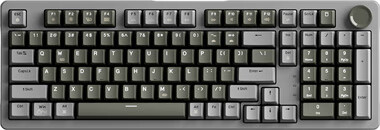 京东京造 JZ990有线机械键盘 99键背光 Gasket结构 PBT键帽 多媒体音量旋钮 双系统兼容  游戏办公 灰冷翠