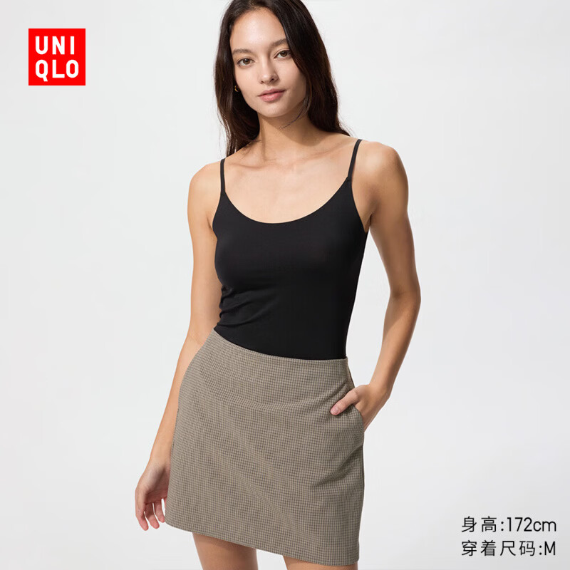 优衣库女装AIRism吊带衫/空气衣吸汗速干打底衫内衣474002 482148 474002/09黑色 L