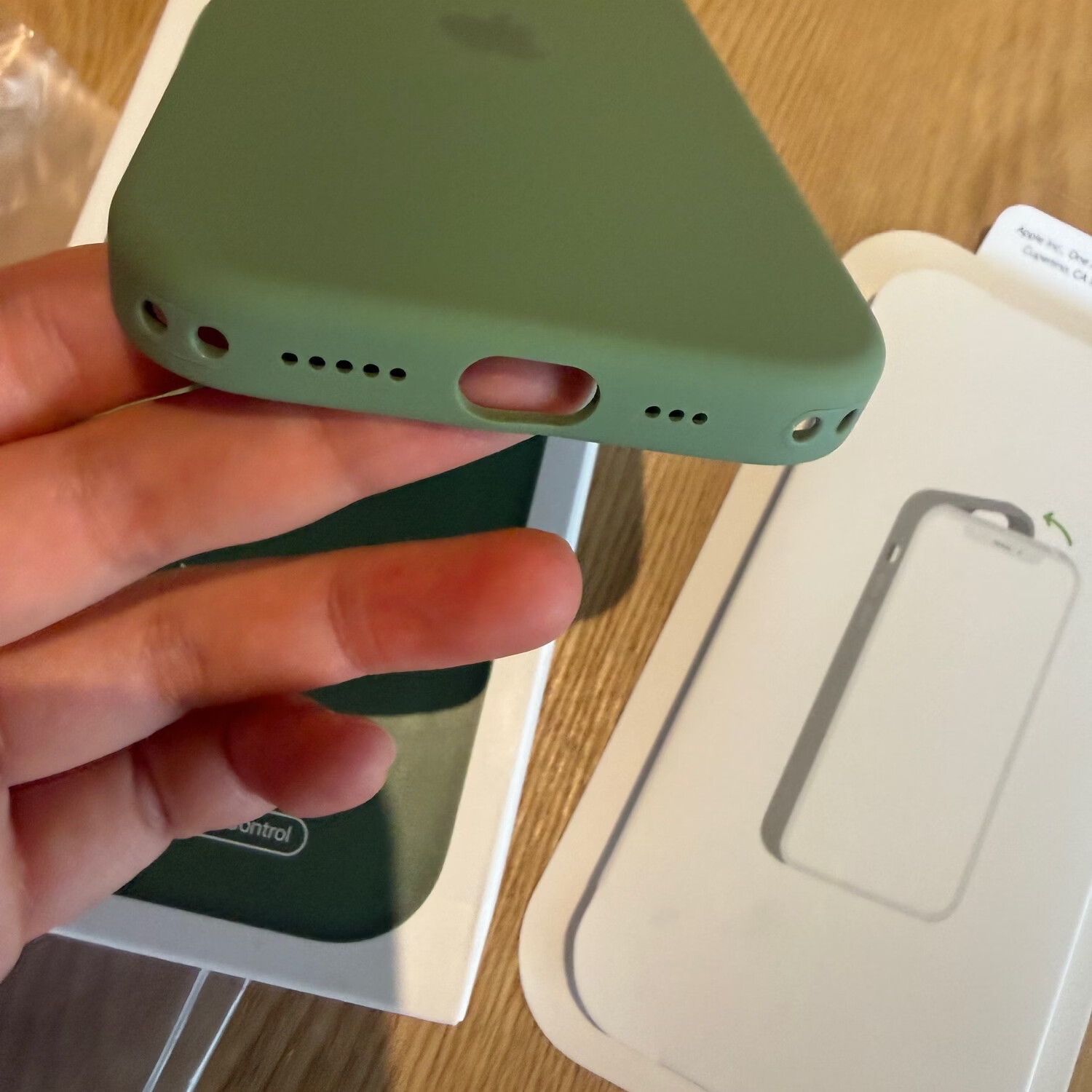 iPhone 17液态硅胶保护壳 磁吸动画按键款(现货速发) 浅苔绿色 17