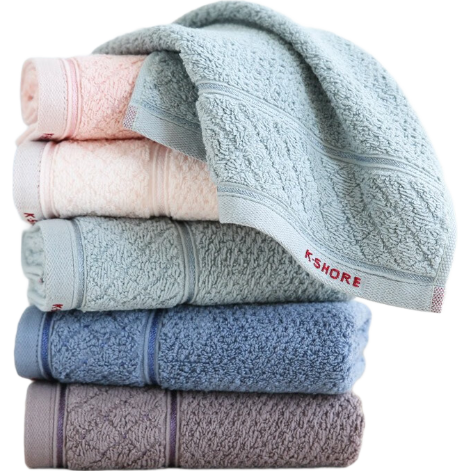 金号毛巾纯棉A类4条装洗脸巾长绒棉家用成人柔软吸水男女情侣加厚毛巾 加厚提花混色 4条