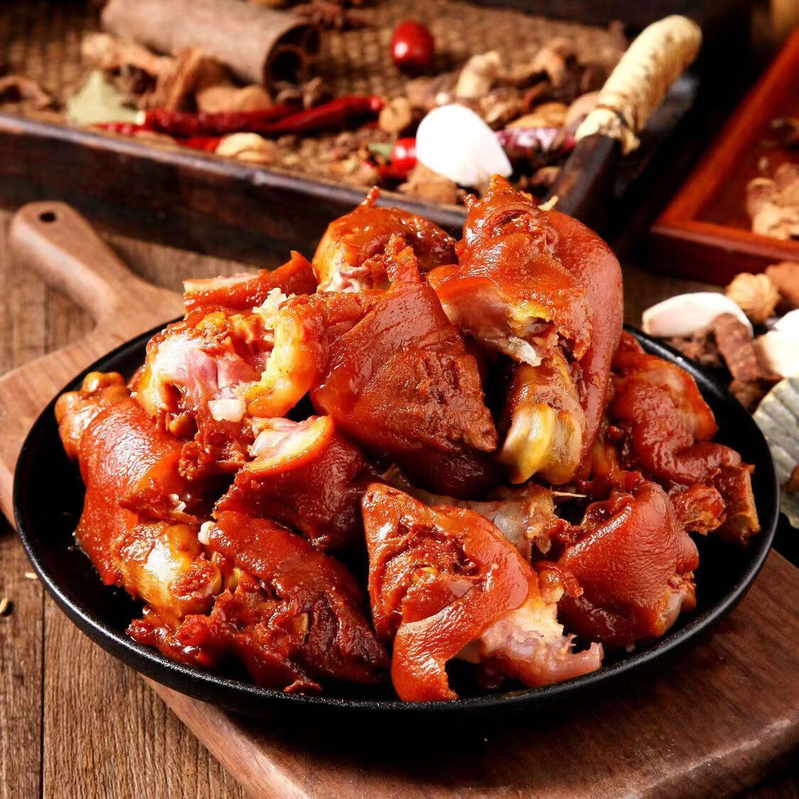 正宗五香卤味猪蹄酱香带筋猪脚猪爪猪耳肉熟食开袋即食小吃下酒菜 酱卤猪蹄500*1袋