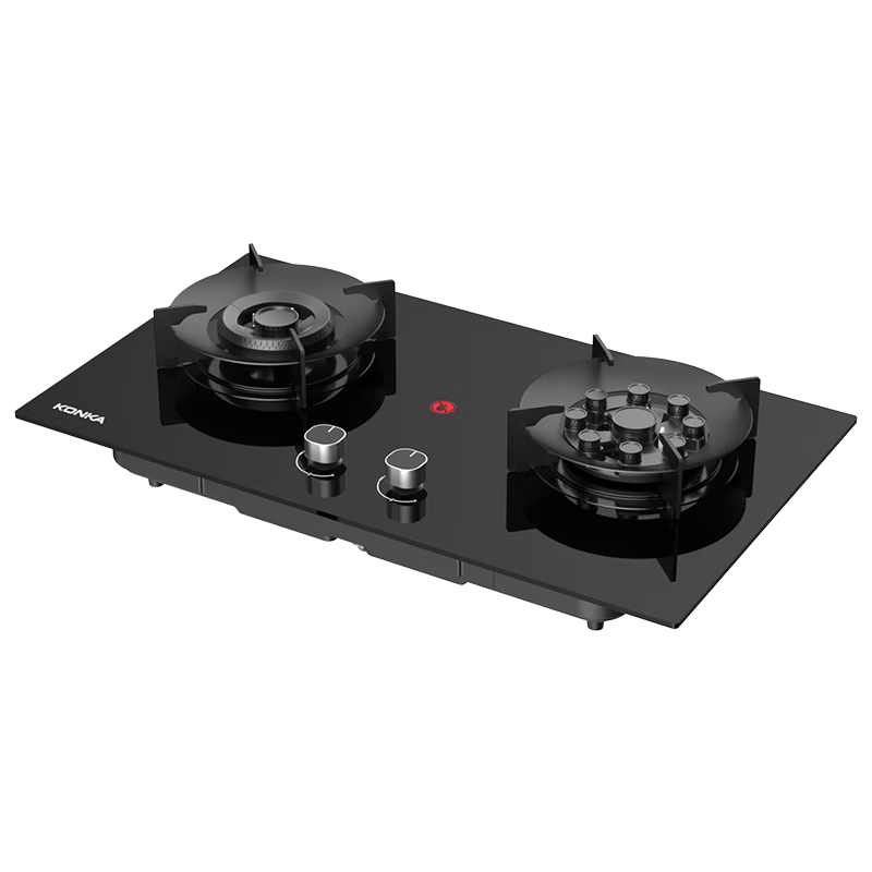 康佳（KONKA）燃气灶煤气灶双灶具家用 5.2kW文武双全火九腔鸳鸯灶式嵌入式 钢化防爆 JZT-B900Y(Y)（天然气）