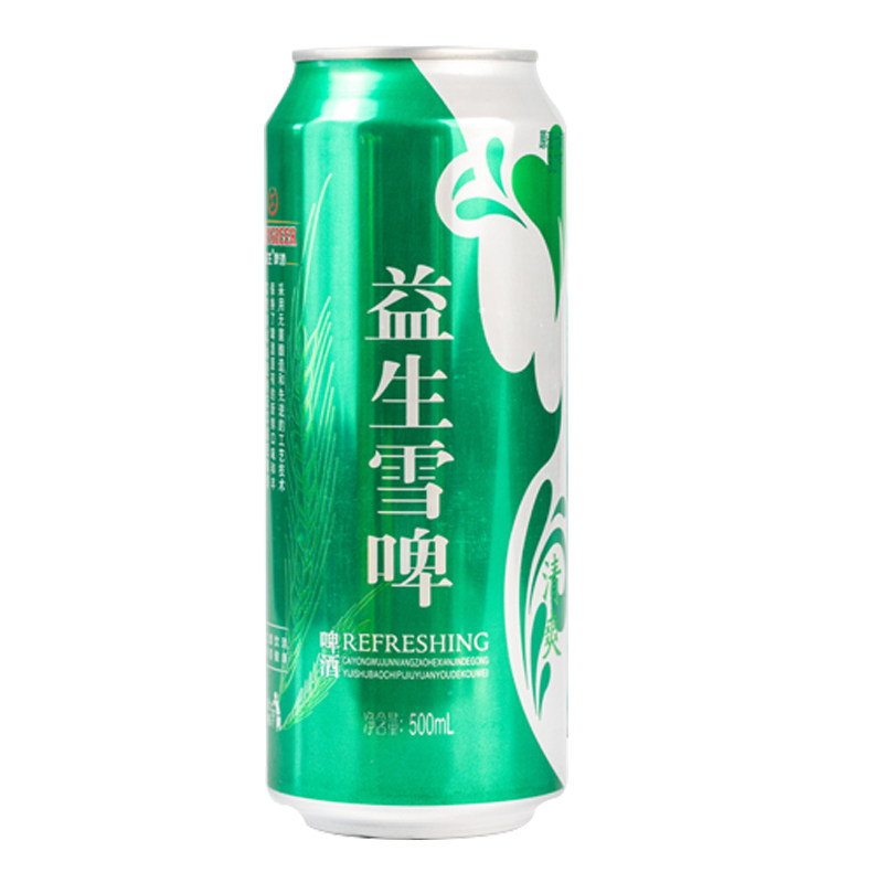 益生雪啤啤酒500ml*6听整箱罐装易拉罐 益生雪啤500ml*6罐