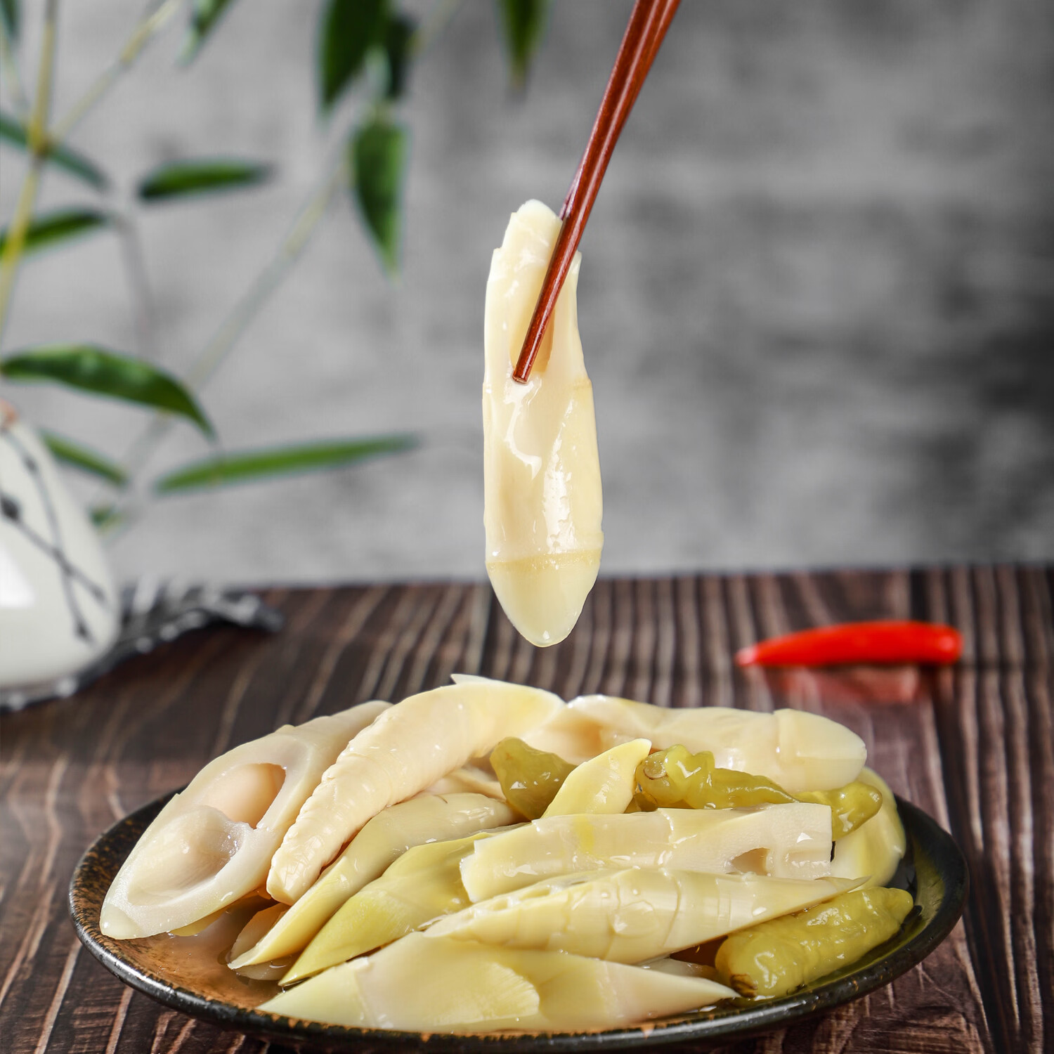 夷山夷水网红手剥笋开袋即食泡椒春笋200gX3包 泡椒味13包