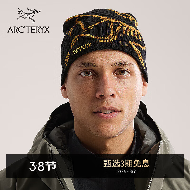 ARC'TERYX始祖鸟 BIRD HEAD TOQUE 男女同款 绒线帽 24K BLACK/黑色 均码