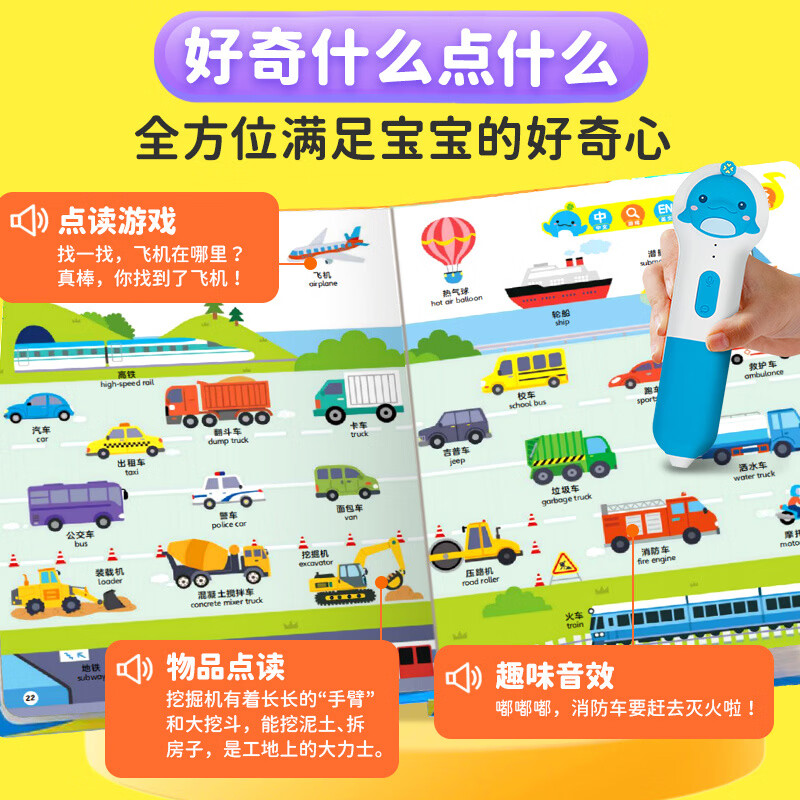 【点读版】豚小蒙双语启蒙认知大百科 0-3岁幼儿宝宝中英双语早教启蒙点读版儿童幼儿中英双语点读早教认知大全学习互动益智睡前故事阅读亲子书籍 豚小蒙双语启蒙认知大百科(点读版)