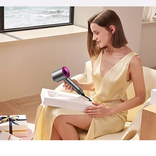 戴森德乐高速无叶吹风机家用负离子大功率不伤发电吹风筒轻音降噪大风力风筒【十年质保 | 售后无忧】 【限定款】落日玫瑰-五风嘴 丨线长1.7米