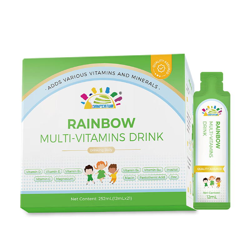 叁佰添彩虹综合营养素饮品维生素C B族锌 12毫升*21袋 新西兰进口 21袋*1盒