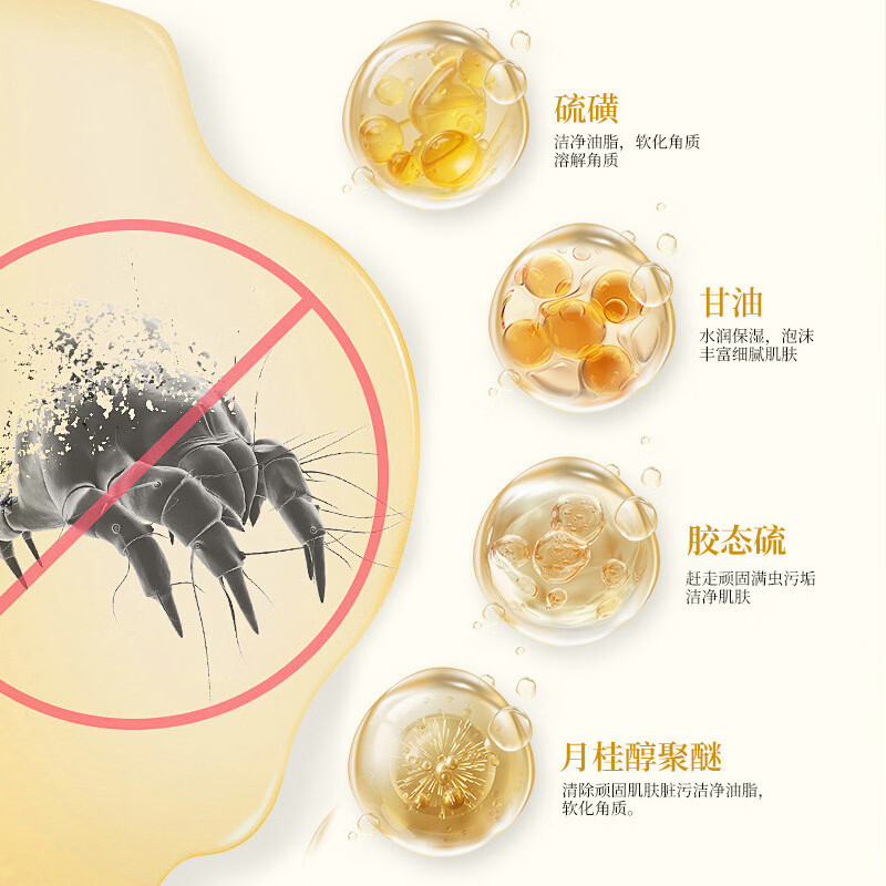 硕美博士硫磺沐浴露液乳液体香皂洗澡洗脸深层清洁三合一持久留香男女通用 硫磺沐浴露500mlx1瓶