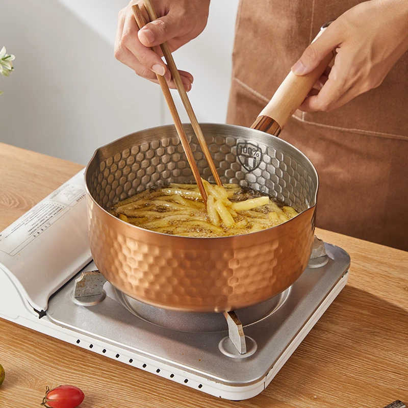 神田钛金雪平锅不锈钢锅小奶锅牛奶锅煮面锅泡面锅宝宝婴儿辅食锅汤锅 钛金雪平锅（含盖+蒸格） 20cm