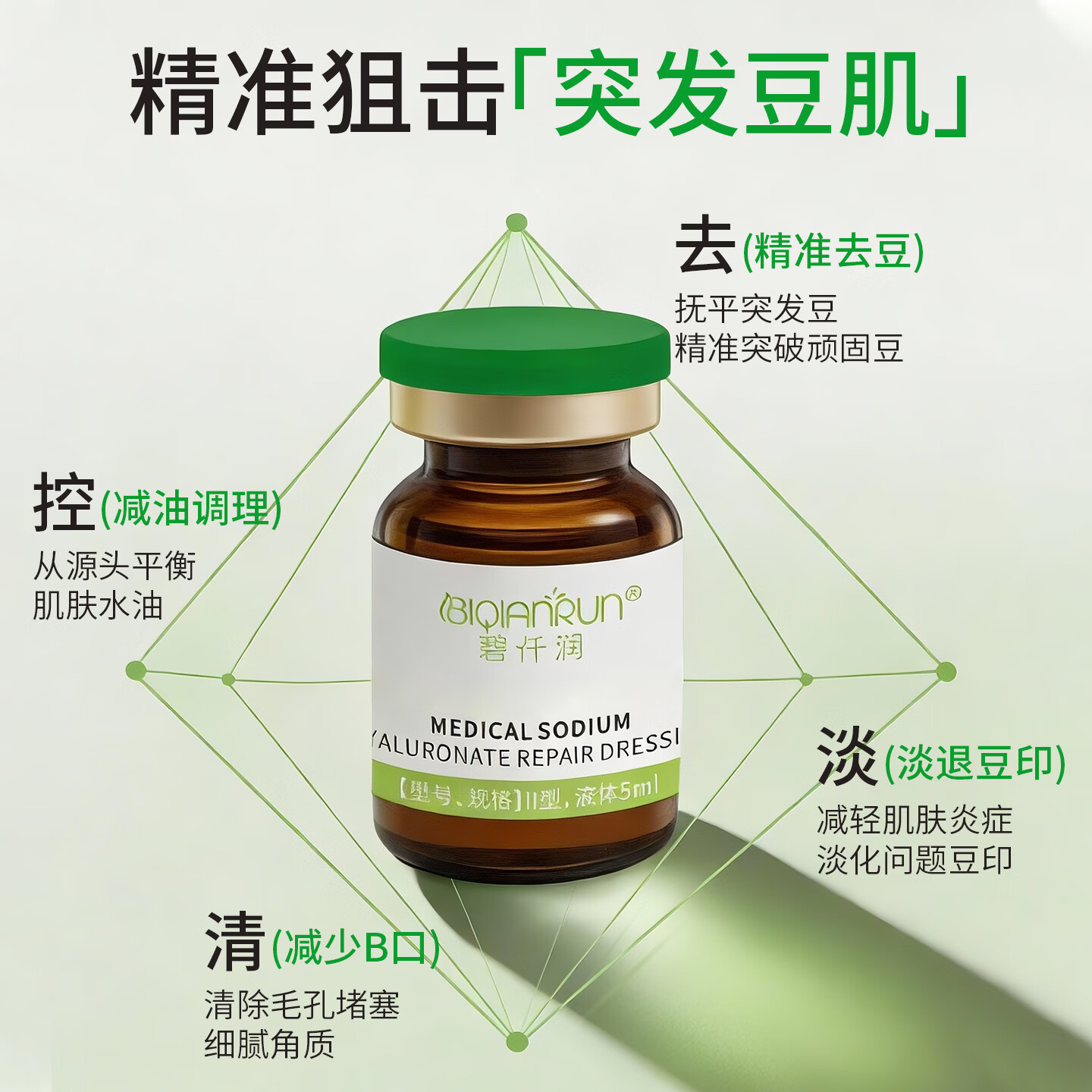 碧仟润战豆小绿瓶去豆水油平衡淡化豆印补水收缩毛孔改善闭口源码 碧仟润小绿瓶+碧仟润小红瓶+碧仟润三文鱼(定制套组)