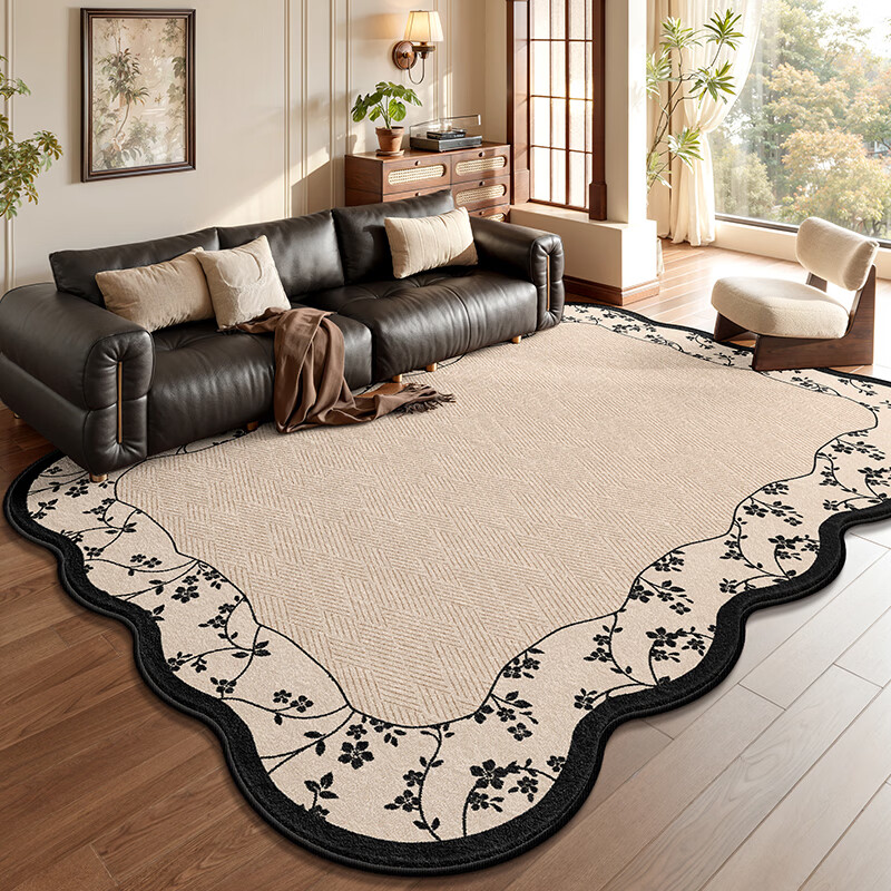 Y U-LIVE地毯客厅法式复古中古风2026新款免洗可擦防水防污免打理沙发 S仿羊绒-细雨云烟异形 定制请联系客服【享优惠】