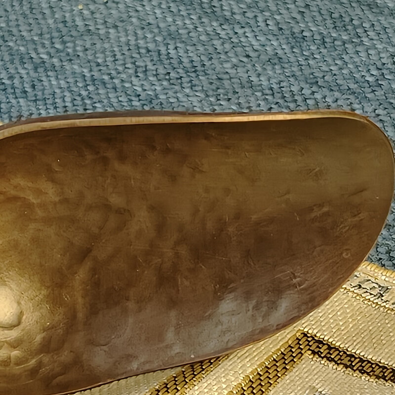 复古手工紫铜茶则 马蹄形锤纹工艺 功夫茶道六君子赏茶器茶具配件 手工锤纹紫铜茶则（小马蹄）