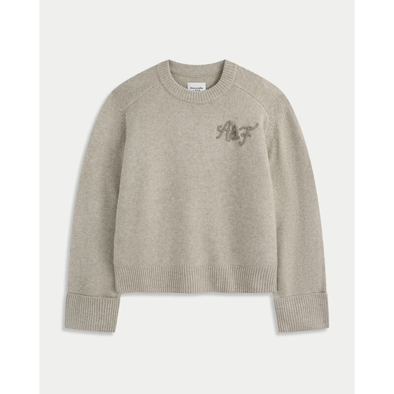 Abercrombie & Fitch��ʽ���������ٴ�LOGO���Ƴ�����֯��ë��25�ﶬŮװ150-5460 ����ɫ L (165/104A) 108.1Ԫ