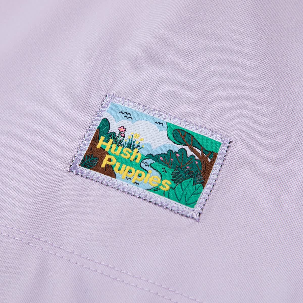 暇步士（Hush Puppies）童装儿童男女童2026春夏新款休闲活力童趣一夏舒适简约圆领衫T恤 冰兰紫 170 cm