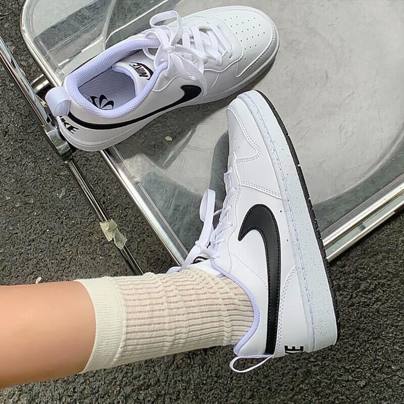 耐克（NIKE）官方女鞋 Nike2025冬季新款小白鞋运动休闲鞋轻便百搭潮流板鞋 DV5456-104  白黑-经典 38.5