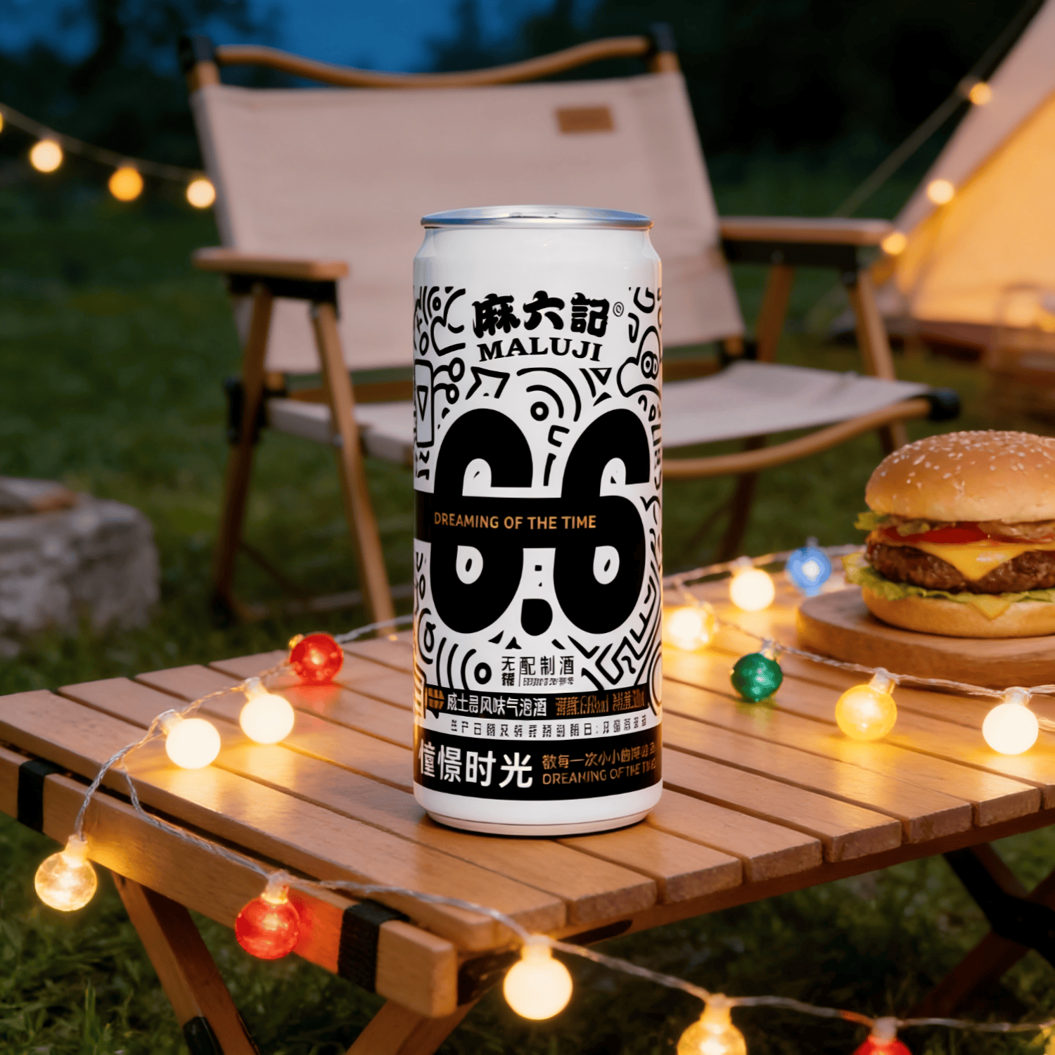 麻六记威士忌风味气泡酒甜酒饮料起泡酒6.6度无糖320ml微醺聚会必备解辣 6瓶装