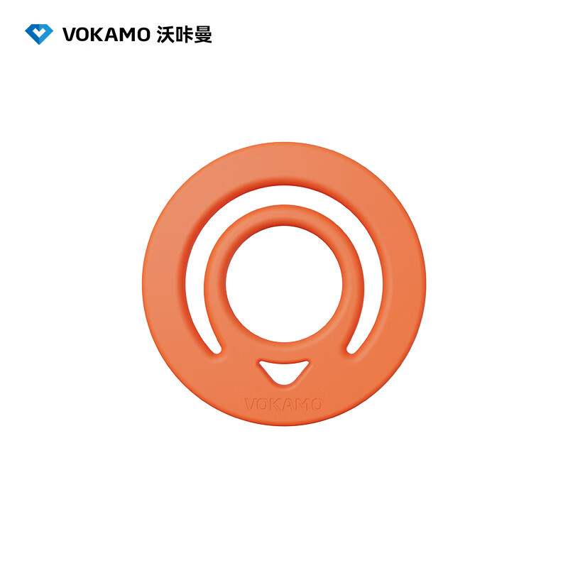 VOKAMO沃咔曼双面磁吸支架手机指环扣硅胶新款环形磁力背贴强磁吸附超薄便携适用华为苹果17手机壳磁吸环 白色