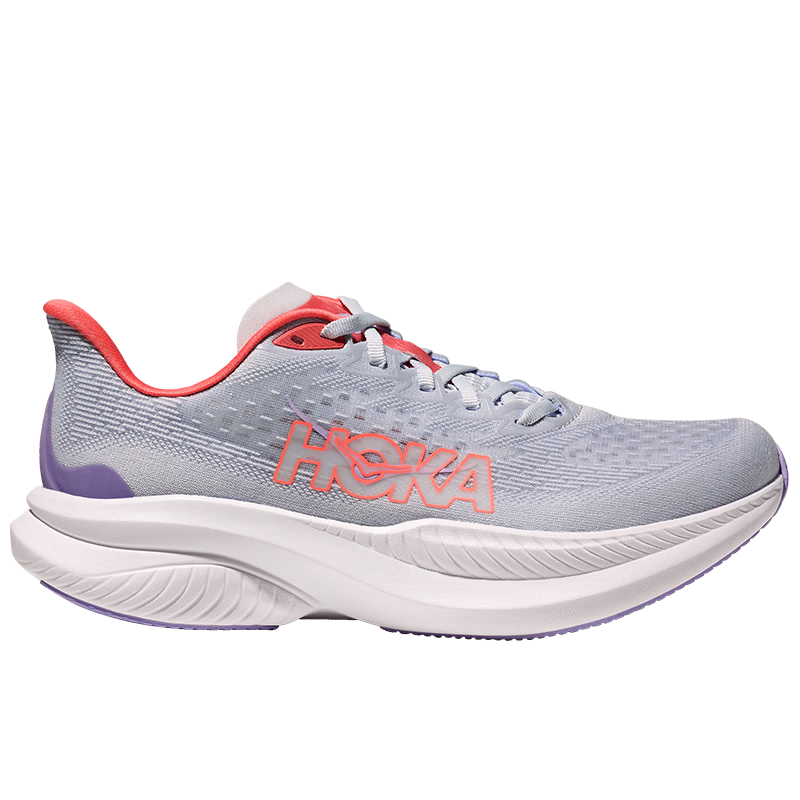 HOKA男女款春季马赫6竞训跑步鞋MACH 6 舒适轻便回弹缓震耐磨 暮色蓝/海鸥灰-女款 38