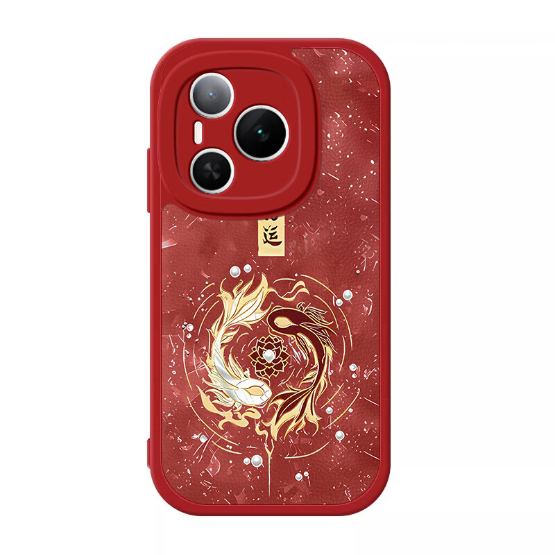 古风雷适用荣耀Power手机壳中国风国潮鲤鱼power红色新年款全包镜头磨砂硅胶彩绘防摔外壳 荣耀Power【白色-满屏锦鲤】