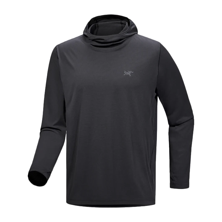 始祖鸟（ARC'TERYX）男士防晒连帽衫户外徒步轻便透气卫衣 X000010294 Black L（建议身高175-185）