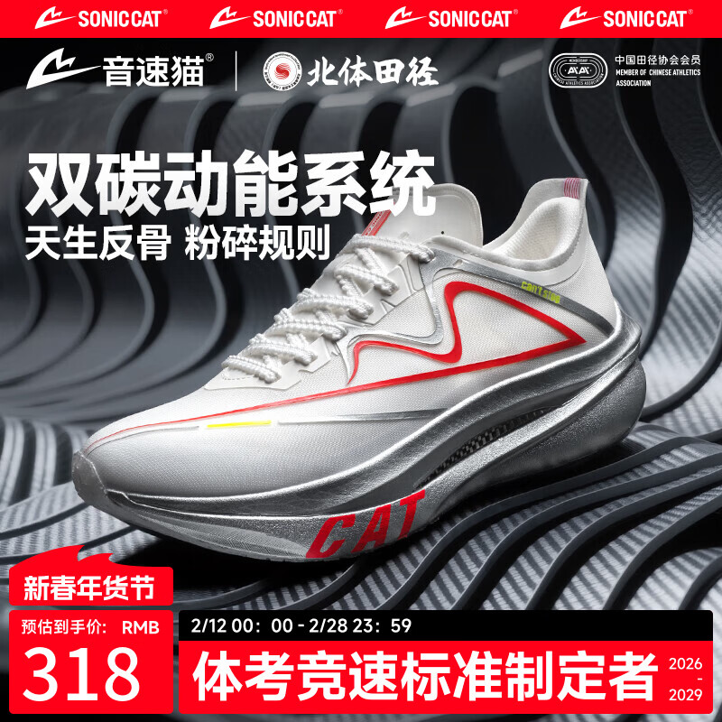 音速猫北体共研丨 上瘾跑鞋马拉松跑步鞋双碳板体考体测中长跑鞋秋冬 新纪元银【三周年限定】 42 京东折扣/优惠券
