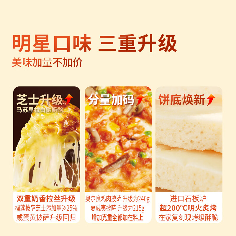 东方甄选披萨半成品加热即食榴莲披萨饼早餐空气炸锅食材主食速食品pizza 4盒 榴莲*2+奥尔良*2
