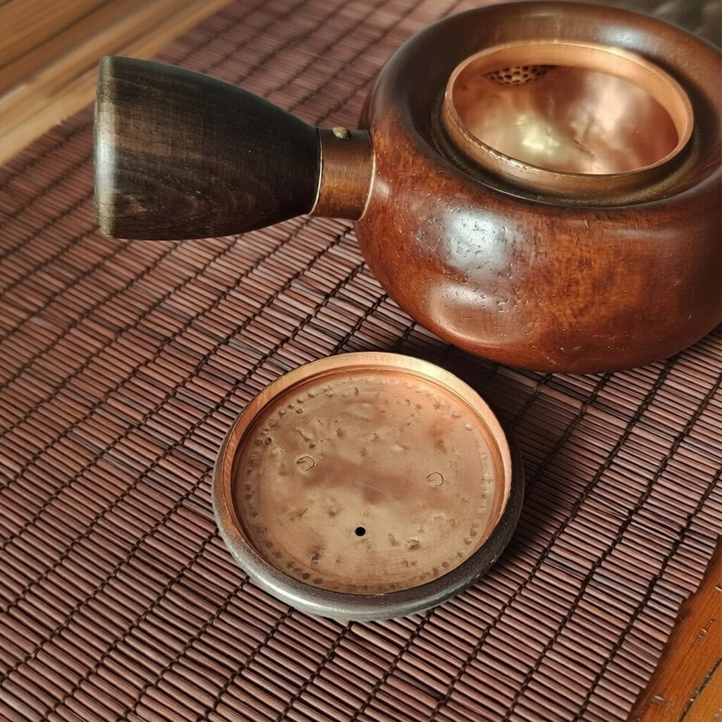 纯手工紫铜侧把壶办公家用泡茶壶加厚茶具耐高温烧水壶电陶炉 紫铜侧把壶（中号）