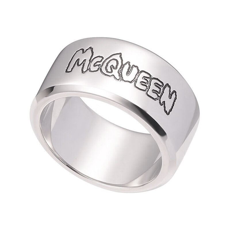 亚历山大麦昆(alexander mcqueen)男士古银色戒指 728450 j160y 0446