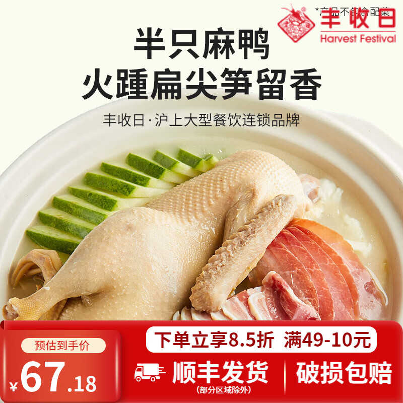 豊收日 扁尖老鸭汤半只1200g 半成品预制菜肴春节年夜饭年货硬菜 半只扁尖老鸭汤1.2kg