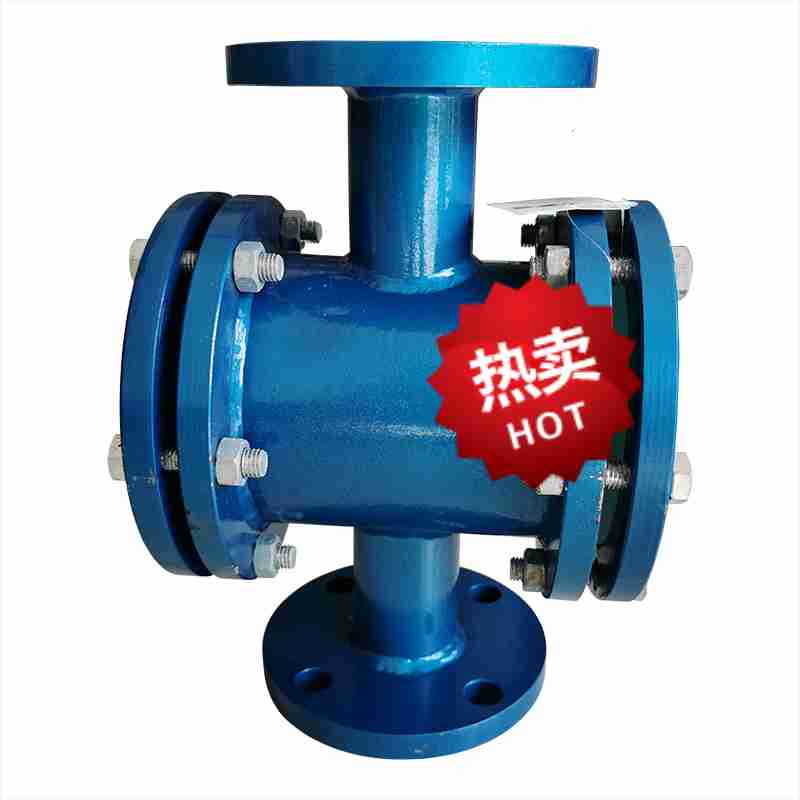 碳钢十字形视窗法兰式直通钢化玻璃观察窗水流指示器四通管道视镜