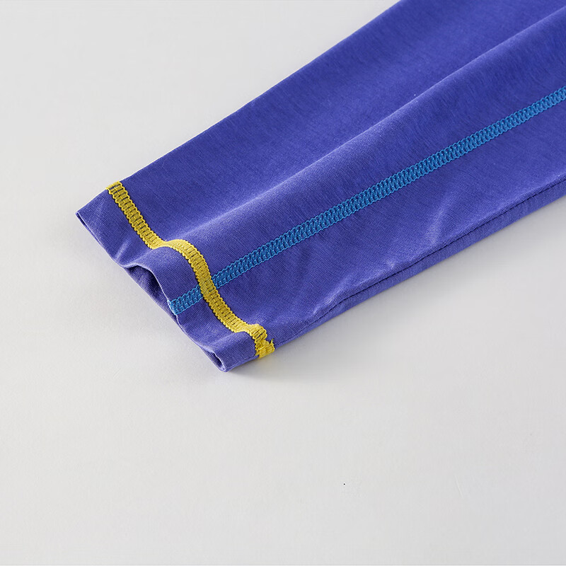 棉花堂（cottontown）棉花堂儿童运动上衣春夏新款男童女童莱赛尔天丝透气长袖T恤抗菌 紫色 90 90/52